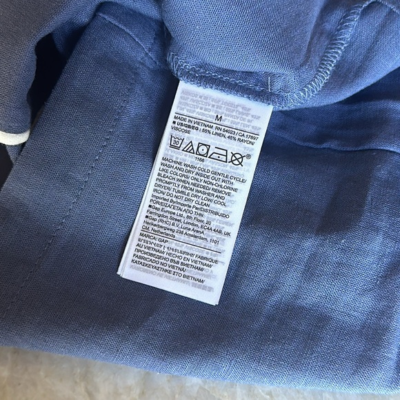 GapBody Washable Linen Top - Blue Linen PJ Top - Size M - Picture 7 of 8